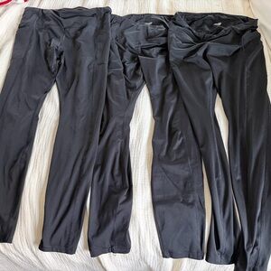 Avia Black Women's Athletic Leggings - Four Pair